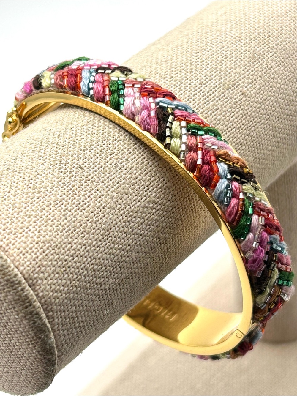Mignonne Gavigan Sophia Beaded Hinged Bangle Bracelet in Bag